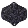 5 Pieces Charcoal Bamboo Mama Cloth/ Menstrual Pads/ Reusable Sanitary Pads (Black lace, Regular (10 inch)) view 4