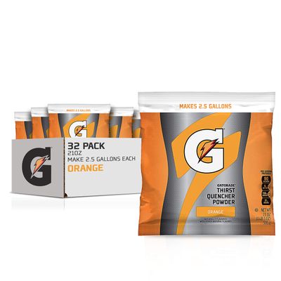 Gatorade - 3944 Powder Variety Pack (Lemon-Lime, Orange, Fruit Punch, Riptide Rush), 21-Ounce Pouches (Pack of 32)