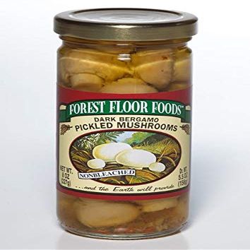 Forest Floor Foods Dark Bergamo Pickled Mushrooms, 16 Ounce