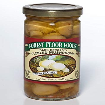 Forest Floor Foods Dark Bergamo Pickled Mushrooms, 16 Ounce