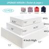 12 White Gift Wrap Boxes with Lids for wrapping Large Clothes (Assorted Sizes for Robes, Blankets & Shirts)and 80 Different Occasion Tag Stickers -Perfect for Mothers,Fathers Day,Birthdays, Baby Showers, Weddings view 2