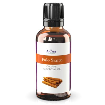 ArOmis Organic Palo Santo Essential Oil - 100% Pure Therapeutic Grade 30ml (1 Fl Oz) - Undiluted, Premium, Oils for Aromatherapy Diffuser