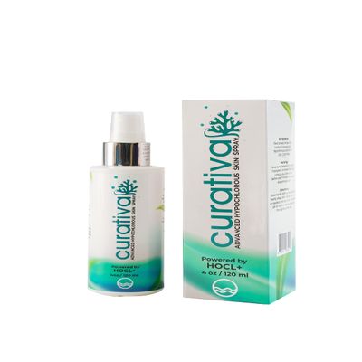 Curativa Bay 0.02% Hypochlorous Skin Spray 4 oz Organic, Vegan, Hypoallergenic Ingredients Made in USA