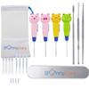Ear Wax Removal Tool with Led Light for Kids - Toddlers, Infants, Baby and Adult by BonnyEars | Stainless Steel Earwax Remover Kit | Ear Pick Spoon Curette Tweezers Cleaning