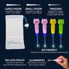 Ear Wax Removal Tool with Led Light for Kids - Toddlers, Infants, Baby and Adult by BonnyEars | Stainless Steel Earwax Remover Kit | Ear Pick Spoon Curette Tweezers Cleaning view 2