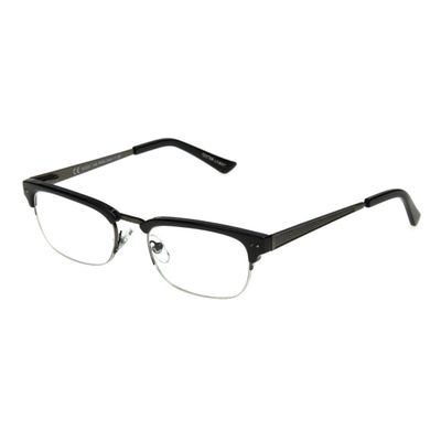 Foster Grant Warwick Men's Reading Glasses Black Rimless +1.50