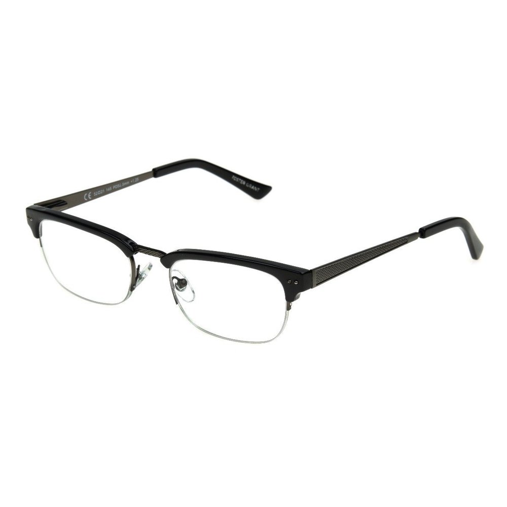 Foster Grant Warwick Men's Reading Glasses Black Rimless +1.50