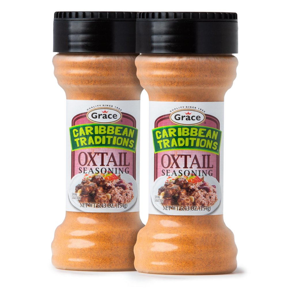 Grace Caribbean Traditions Oxtail Seasoning - 2 Pack - Caribbean Seasoning for Oxtail Meat - Jamaican Spices for Oxtail Soup - Jamaican Seasonings for Cooking