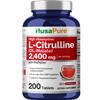 NusaPure L-Citrulline 2,400mg 200 Vegetarian Tablets (Non-GMO, Gluten Free, 100-Day Supply, Bioperine) view 1