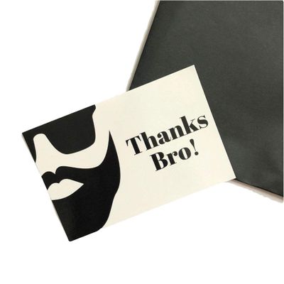 10 pc Thanks Bro Mens Beard Mustache Bachelor Bridal Birthday Party Thank You Card Blank Backing Notecard Set