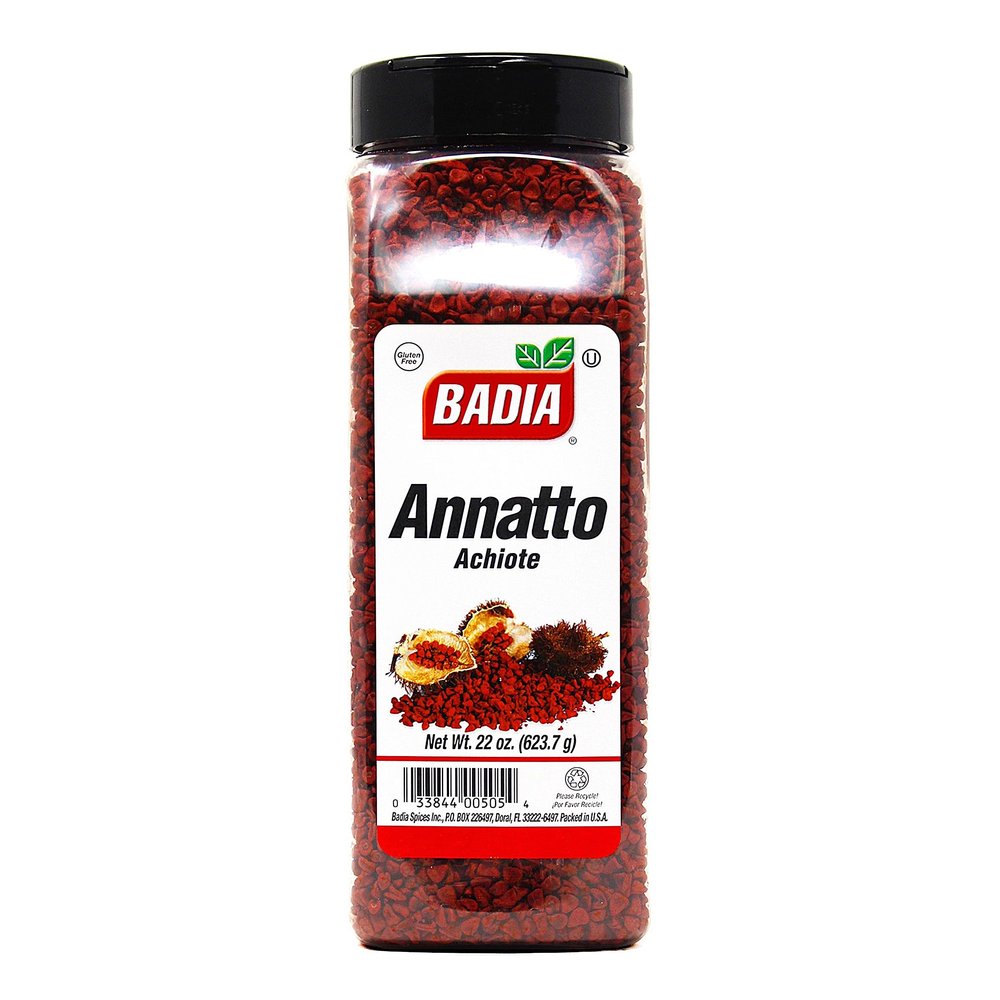 Badia Whole Annatto 22 oz Warm, Peppery, Slightly Nutty Flavor Achiote Seeds for Natural Color & Seasoning
