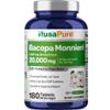NusaPure Bacopa Leaf Monnieri Extract 20,000 mg 180 Tablets (Extract 20:1, Non-GMO, Gluten Free & Vegan) view 1