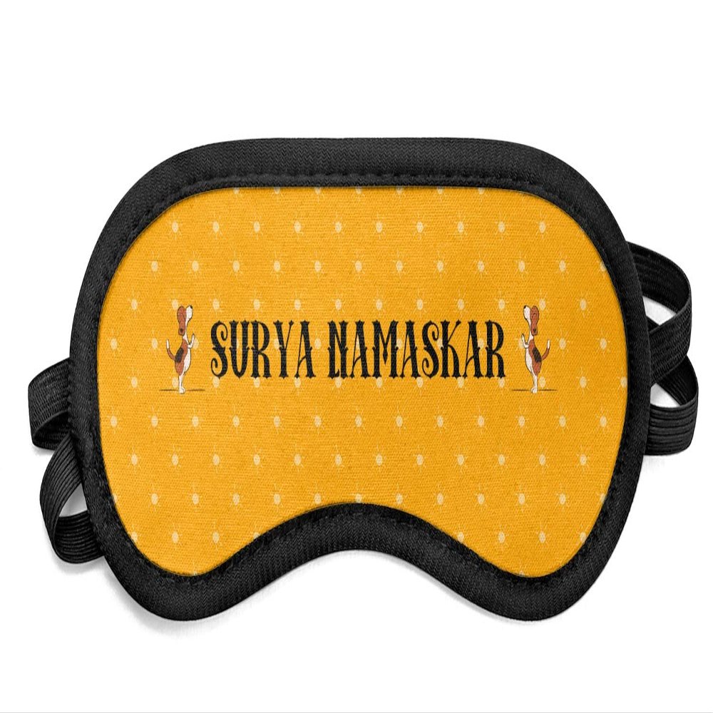 Personalized Yoga Dogs Sun Salutations Sleeping Eye Mask - Small