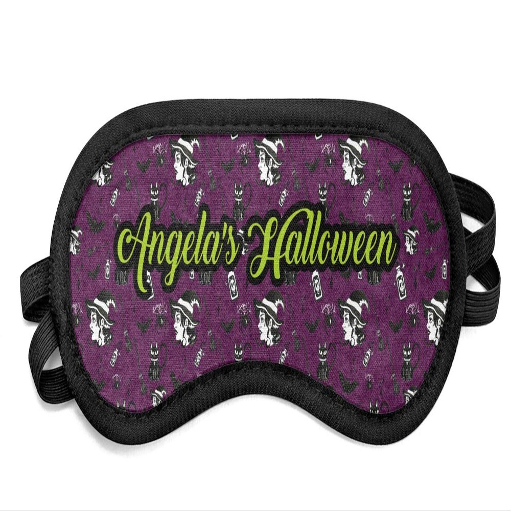 Personalized Witches On Halloween Sleeping Eye Mask - Small