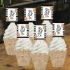 Black and White Floral Party Cake Cupcake Decoration Toppers (We Still Do 24pk Cupcake Picks) view 2