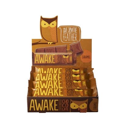 Awake Caffeinated Chocolate Energy Bar, Caramel, 72 Count