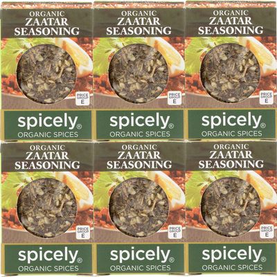 Spicely Organic Zaatar Seasoning 0.35 Oz (6 Pack) Certified Gluten Free