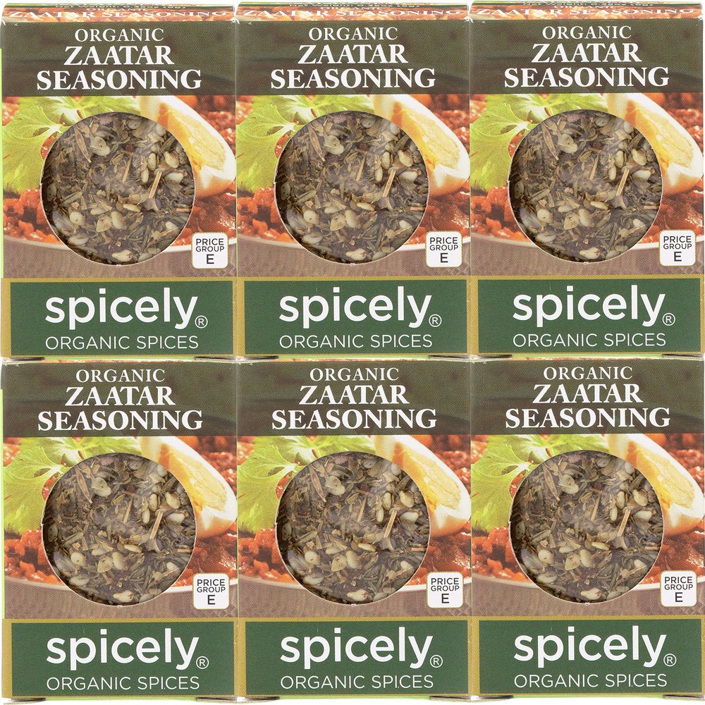 Spicely Organic Zaatar Seasoning 0.35 Oz (6 Pack) Certified Gluten Free