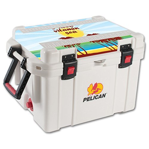 MightySkins Skin Compatible with Pelican 35 qt Cooler Lid  Vitamin Sea | Protective, Durable, and Unique Vinyl Decal wrap Cover | Easy to Apply, Remove, and Change Styles | Made in The USA