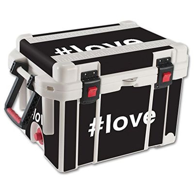 MightySkins (Cooler Not Included) Skin Compatible With Pelican 35 qt Cooler Love 2 | Protective, Durable, and Unique Vinyl Decal wrap cover | Easy To Apply, Remove, and Change Styles | Made in the USA