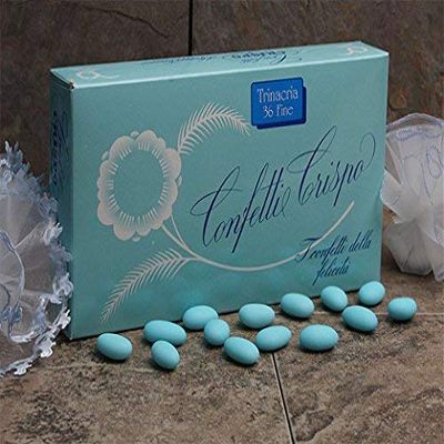 Confetti Crispo Blue Trinacria Fine - Jordan Almonds Blue 1000g Made in Italy