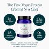 Ora Organic Vegan Protein Powder - 23g Plant-Based Protein Powder for Women and Men | Clean Protein Source, Keto Friendly, Gluten Free, Paleo, Dairy-Free, Soy-Free - Vanilla Chai - 20 Servings view 2