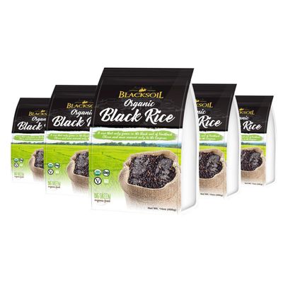 (5 Packs) Big Green Organic BlackSoil Black Rice 3.75 LB