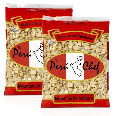 2 Pack Maiz cancha Montaa para Tostar Mountain Dried Corn for toasting 15 oz Each