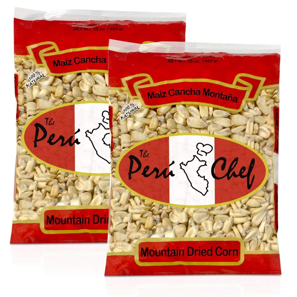 2 Pack Maiz cancha Montaa para Tostar Mountain Dried Corn for toasting 15 oz Each