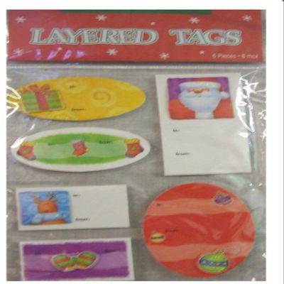 12 Layered Christmas Gift Tags