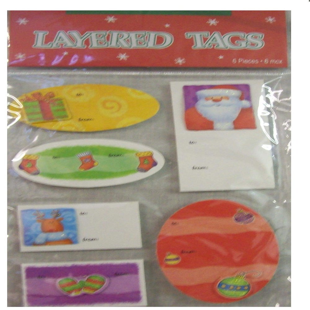 12 Layered Christmas Gift Tags