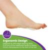Premium Dancers Pads for Ball of feet Pain - Sesamoiditis Pads - Made in USA - 1/4" Thick Adhesive Skived Felt - 12 Pieces - Left Foot view 3