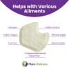 Premium Dancers Pads for Ball of feet Pain - Sesamoiditis Pads - Made in USA - 1/4" Thick Adhesive Skived Felt - 12 Pieces - Left Foot view 4