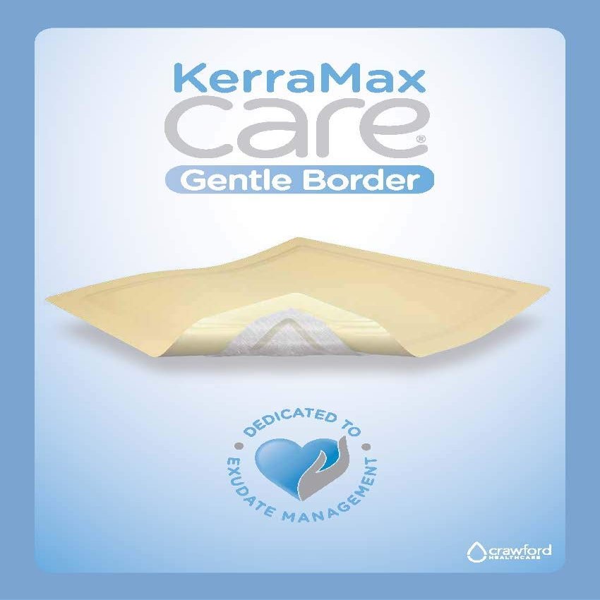 KerraMax Care Gentle Border 4"x4" Super-Absorbent Dressing