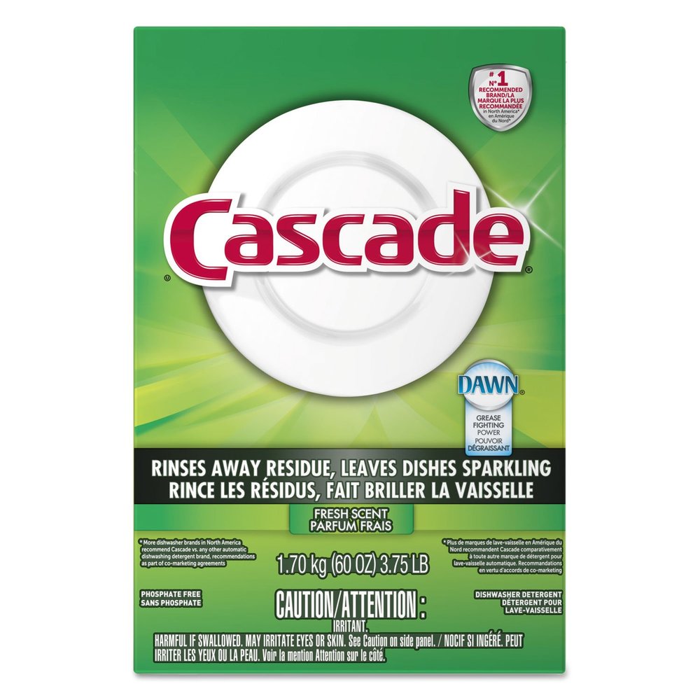 Cascade Dishwasher Detergent - Powder - 60 Oz (3.75 Lb) - 1/ Each - White