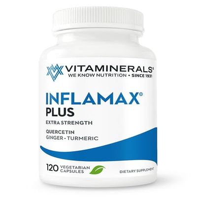 Vitaminerals 121+ Inflamax Plus | Quercetin | Proteolytic Enzymes | Ginger | Turmeric | Veggie caps