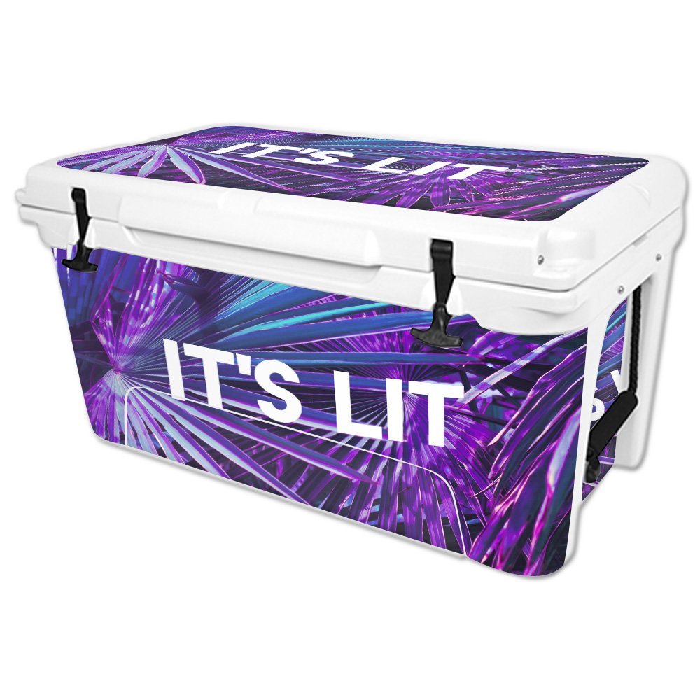 MightySkins Skin Compatible with RTIC 65 qt Cooler (2016)  Its Lit | Protective, Durable, and Unique Vinyl Decal wrap Cover | Easy to Apply, Remove, and Change Styles | Made in The USA