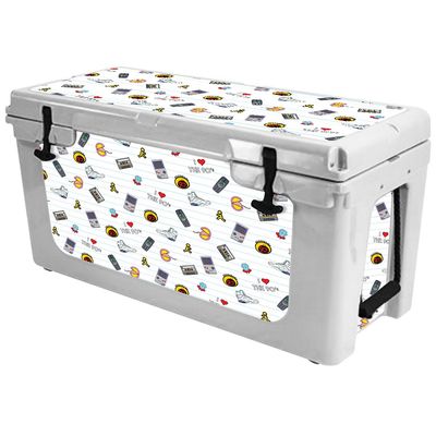 MightySkins (Cooler Not Included) Skin Compatible with RTIC 65 Cooler (2017 Model) - Love The 90s | Protective, Durable, and Unique Vinyl Decal wrap Cover | Easy to Apply | Made in The USA