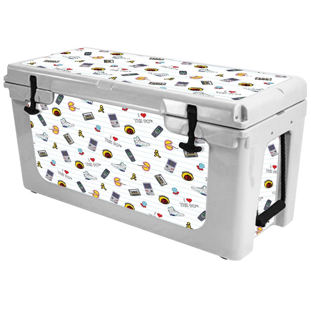 MightySkins (Cooler Not Included) Skin Compatible with RTIC 65 Cooler (2017 Model) - Love The 90s | Protective, Durable, and Unique Vinyl Decal wrap Cover | Easy to Apply | Made in The USA