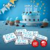 60 Blue Footprints Baby Shower Miniatures Candy Bar Wrapper, Its a Boy Baby Shower Miniatures Candy Bar Stickers Decorations, Candy Not Included. Made in USA view 2