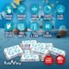 60 Blue Footprints Baby Shower Miniatures Candy Bar Wrapper, Its a Boy Baby Shower Miniatures Candy Bar Stickers Decorations, Candy Not Included. Made in USA view 4