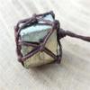 AITELEI Natural Raw Pyrite Crystal Pendant Necklace Reiki Chakra Healing Pendant Treatment Stone With Hand-woven Rope in Random Color view 2