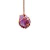 AITELEI Natural Raw Amethyst Crystal Pendant Necklace Reiki Chakra Healing Pendant Treatment Stone With Hand-woven Rope in Random Color view 1