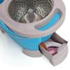 Rotating mop Detachable Hand wash Free Hand Pressure Automatic Drying Double Drive Mop Bucket,2 mop Heads view 2