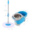 Rotating mop Detachable Hand wash Free Hand Pressure Automatic Drying Double Drive Mop Bucket,2 mop Heads view 3