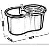 Rotating mop Hand Pressure Automatic Dehydration Double Drive Mop Bucket, 3 mop Heads Plastic Basket(Color:Green) view 4