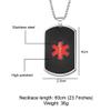 LiFashion LF Mens Stainless Steel PTSD Medical Alert necklaces Black Medical Emergency Dog Tag Pendant Heart Alert Jewelry Monitoring Systems,Post-traumatic Stress Disorder view 2