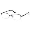 Half Rims Photochromic Gray Reading Glasses +1.00 Strength Unisex Silver Frame Readers Spectacles view 1