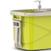 Rotating mop Household Double Drive Hand Pressure Automatic Dehydration Mop Bucket, 6 mop Heads Plastic Basket(Color:Green) view 2