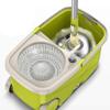 Rotating mop Household Double Drive Hand Pressure Automatic Dehydration Mop Bucket, 6 mop Heads Plastic Basket(Color:Green) view 3